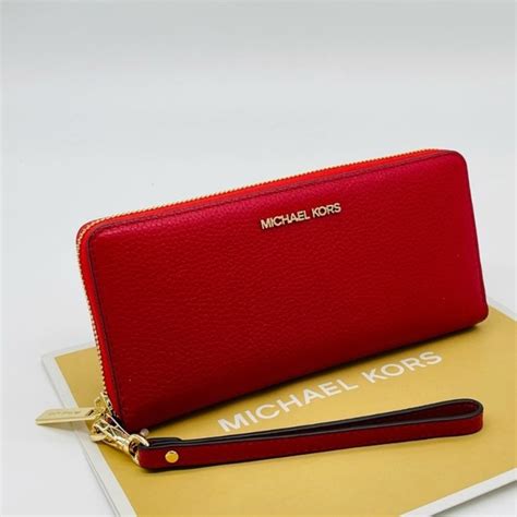 Michael Kors Large Continental Wallet Wristlet Cider 